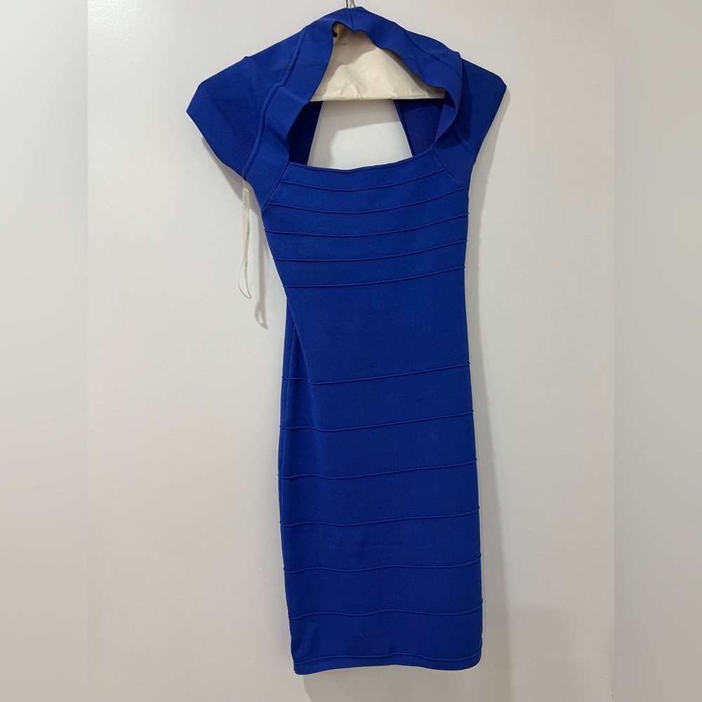 Royal Blue bodycon dress with keyhole back by Marciano